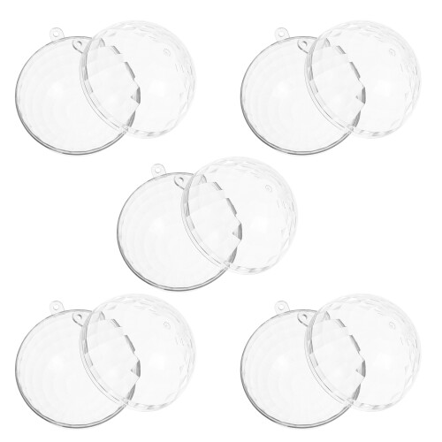 25Pcs Clear Fillable Christmas Baubles Hangable Tree Decorations