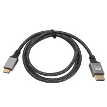 Cavo adattatore da Mini HDMI a HDMI, design elegante e sottile con velocità di 18 Gbps, filo in rame puro, guscio in lega di alluminio per tablet,