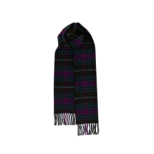 100% Lambswool Authentic Hebridean Purple Tartan Scarf - Jacobite Rebellion