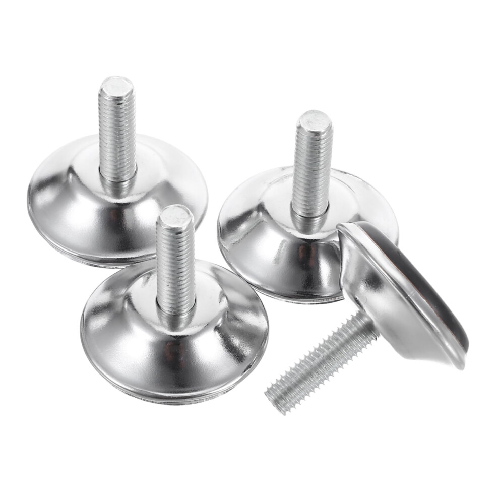 4Pcs Adjustable Furniture Leveling Feet Heavy Duty Metal Height Adjusters With Nonslip Base For Cabinets Beds And Tables 9771547217534