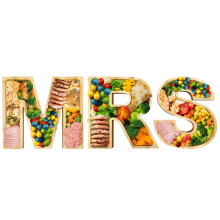 Large Wooden MRS Charcuterie Board Letters Set for Wedding Party Serving and Home Decor