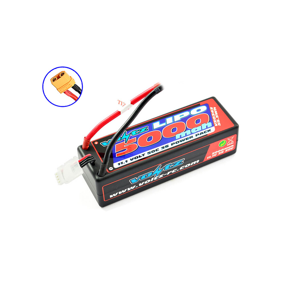 Voltz 5000Mah Hard Case 11.1V 50C Lipo Stick Pack Xt90 5056135729861