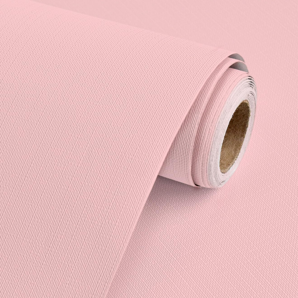 Pink Peel And Stick Wallpaper Waterproof Textured Contact Paper For Walls Furniture Cabinets 15.7X118in 9771547217589