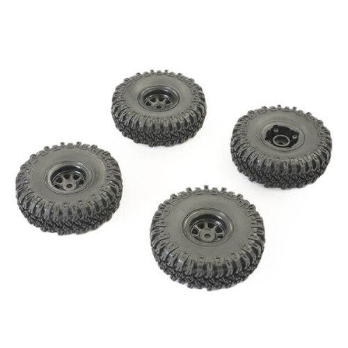 FTX Outback Mini X 2.0 Grabber Mounted Tyres/Black Wheels FTX9375BK
