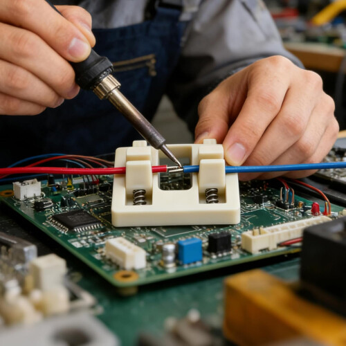 Soldering Helping Hands Wire Holder with Adjustable Precision Clamp for Electronics and Hobbyists White 1