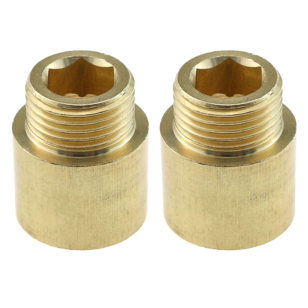 2Pcs Shower Head Extension Arm Brass G1/2 Male To Female 20Mm Leak Pipe Adapter 9169991239699