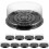 Cake Containers with Clear Dome Lids 10 Pack Plastic Cheesecake Boxes for Baking Storage and Transport 1