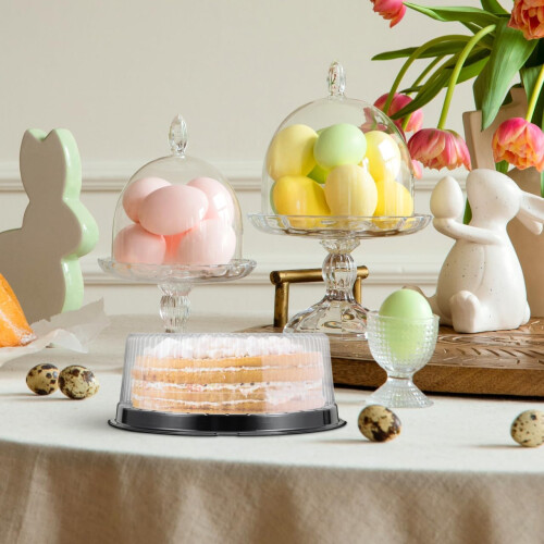 Cake Containers with Clear Dome Lids 10 Pack Plastic Cheesecake Boxes for Baking Storage and Transport 2