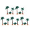 15Pièces Arbres Simulés PVC Vert Compact Décoration Bureau 8