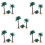 15Pièces Arbres Simulés PVC Vert Compact Décoration Bureau 9
