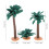 15Pièces Arbres Simulés PVC Vert Compact Décoration Bureau 4