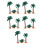 15Pièces Arbres Simulés PVC Vert Compact Décoration Bureau 6