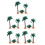 15Pièces Arbres Simulés PVC Vert Compact Décoration Bureau 5