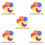300Pcs Colorful Carpet Marker Decals for Spatial Learning and Decor 6