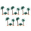 15Pièces Arbres Simulés PVC Vert Compact Décoration Bureau 10