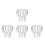 4Pcs Durable Stainless Steel Rain Gutter Screens Silver Drain Covers 6