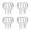4Pcs Durable Stainless Steel Rain Gutter Screens Silver Drain Covers 4