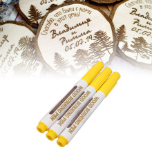 6 Stück Scorch Pen Marker, Holzbrandpaste, tragbar