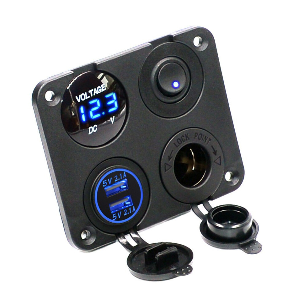 12V Usb Charger Panel With Voltmeter And Marine Switch Panel For Rv Boat Car Truck Camper 9169991239897