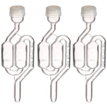 Twin Bubble Beer and Wine Fermentation Airlock 3 Pack for Homebrewing with CO2 Release Seal