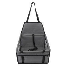 Seggiolino auto per animali domestici in tessuto Oxford, PVC, fino a 10 kg, grigio scuro.