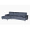Luxury Life Napoli Jumbo Cord Sectional Corner Left Sofa in Grey 2