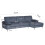 Luxury Life Napoli Jumbo Cord Sectional Corner Left Sofa in Grey 4