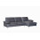 Luxury Life Napoli Velvet Sectional Corner Right Sofa in Grey 2