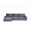 Luxury Life Napoli Velvet Sectional Corner Left Sofa in Grey 3
