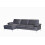 Luxury Life Napoli Velvet Sectional Corner Left Sofa in Grey 2