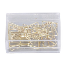 100 Pcs Gold Metal Paper Clips Bow Shape, Lightweight & Portable Storage Box
