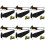 6Pairs Durable Black Motorcycle Mirrors for Handlebars with Large View 2