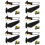 6Pairs Durable Black Motorcycle Mirrors for Handlebars with Large View 7