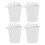 16Pcs Mini Cylindrical Iron Garbage Can Space-Saving Desk Wastebasket 1