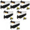 6Pairs Durable Black Motorcycle Mirrors for Handlebars with Large View 8