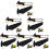 6Pairs Durable Black Motorcycle Mirrors for Handlebars with Large View 9