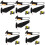 6Pairs Durable Black Motorcycle Mirrors for Handlebars with Large View 10