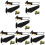 6Pairs Durable Black Motorcycle Mirrors for Handlebars with Large View 11
