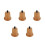 5Pcs Light Socket Lamp Holder Wood Plastic Durable Khaki Color 7