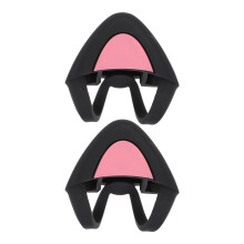 2Pairs Flexible Silicone Cat Ear Headphone Accessories Lovely Decor