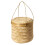 2Pcs Handwoven Bamboo Knit Storage Basket Khaki Multipurpose 1