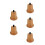 5Pcs Light Socket Lamp Holder Wood Plastic Durable Khaki Color 5