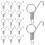 80Pcs Silver Metal Cage Spring Hooks Durable Pet Latches for Home Use 1