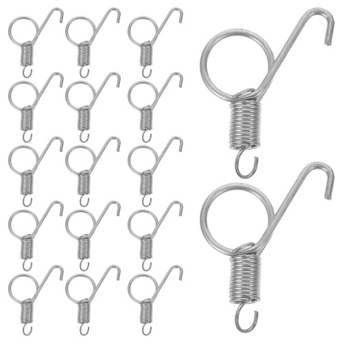 80Pcs Silver Metal Cage Spring Hooks Durable Pet Latches for Home Use