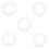 5Pcs Elegant Silver Acrylic Roman Numerals Wall Clock Sticker Set 9