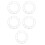 5Pcs Elegant Silver Acrylic Roman Numerals Wall Clock Sticker Set 6