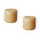 2Pcs Handwoven Bamboo Knit Storage Basket Khaki Multipurpose 7