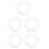 5Pcs Elegant Silver Acrylic Roman Numerals Wall Clock Sticker Set 7