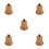 5Pcs Light Socket Lamp Holder Wood Plastic Durable Khaki Color 8