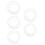 5Pcs Elegant Silver Acrylic Roman Numerals Wall Clock Sticker Set 4